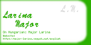 larina major business card